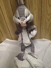 Six Flags Jumbo Bugs Bunny Plush Looney Tunes 32" Stuffed Animal Toy
