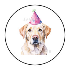 30 Dog Birthday Party stickers labels envelope seals favors Labrador Lab
