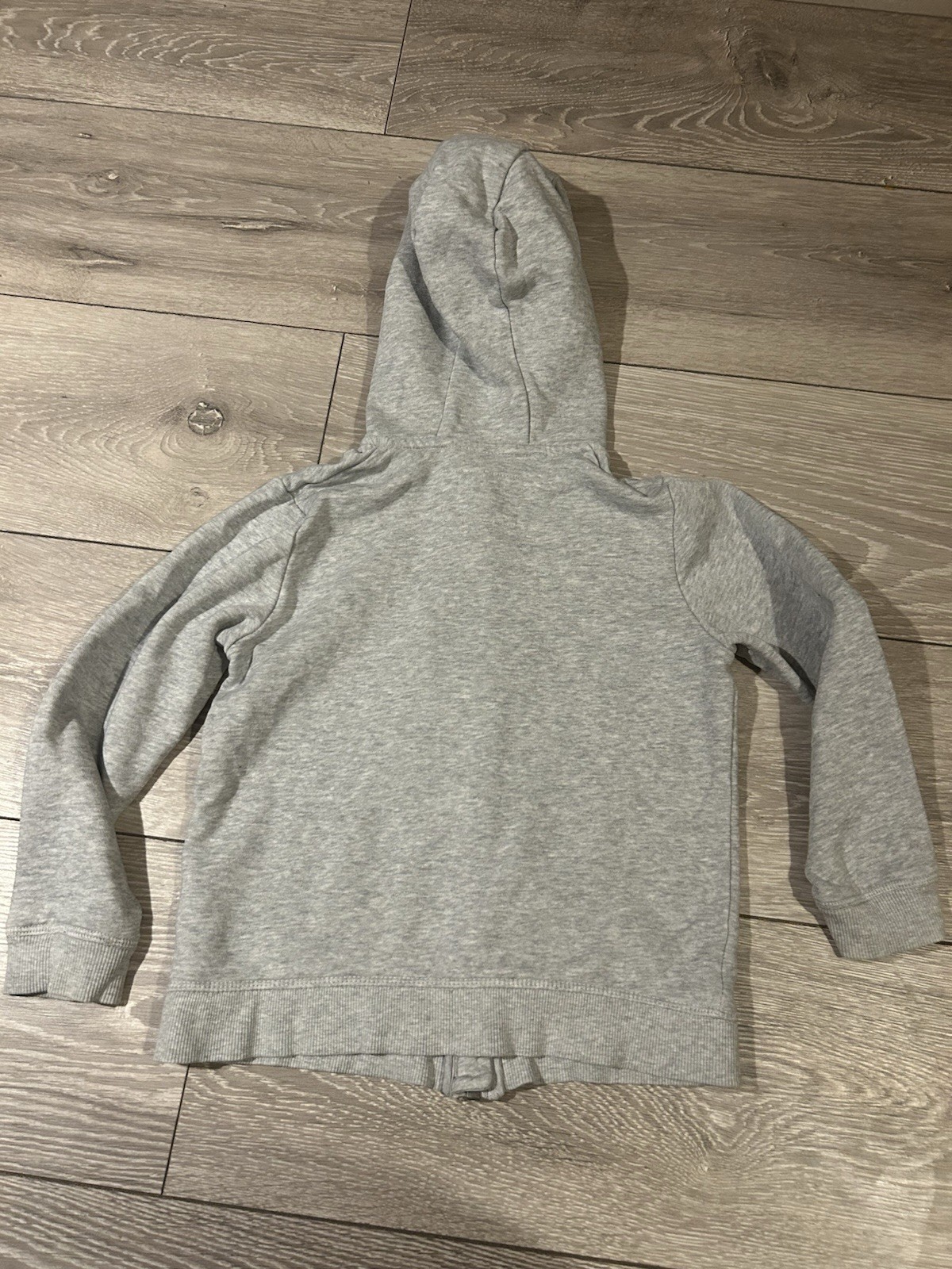 Marks & Spencer Hoodie Grey Unisex Size 5-6 Years  Marl Zip Up image 6