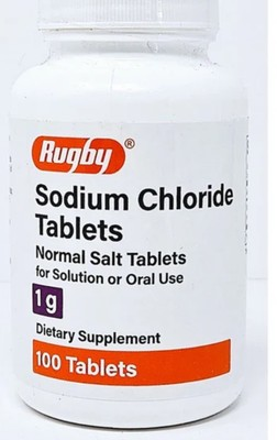 #ad Sodium Chloride Tablets SALT 1 GM 100ct FRESH PHARMACY SUPPLY 2 27 exp $10.99