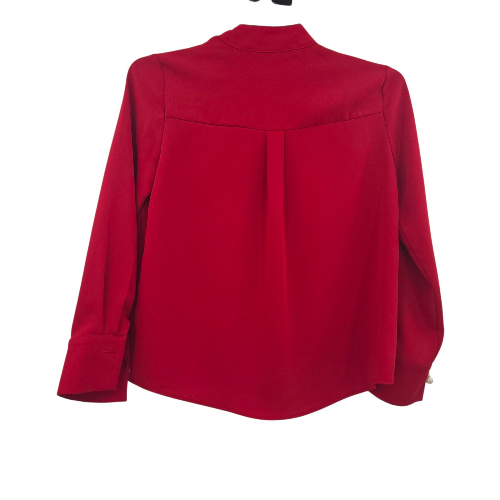 Zara Basic Women's Shoulder Button Blouse Red Med… - image 2