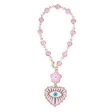 Rosary Car Charm Glass Bead Hanging Pendant Mirror Protection