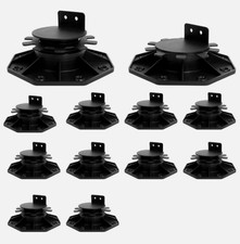 12 pcs Adjustable Deck Support Pedestal Paver  Deck Blocks Deck Foundation Base