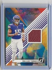 Dallas Turner 2024 Panini Donruss Football 381/426 Patch Leather Kings #LK-DTU
