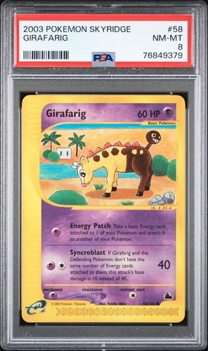 Girafarig graded PSA 8 for sale on eBay