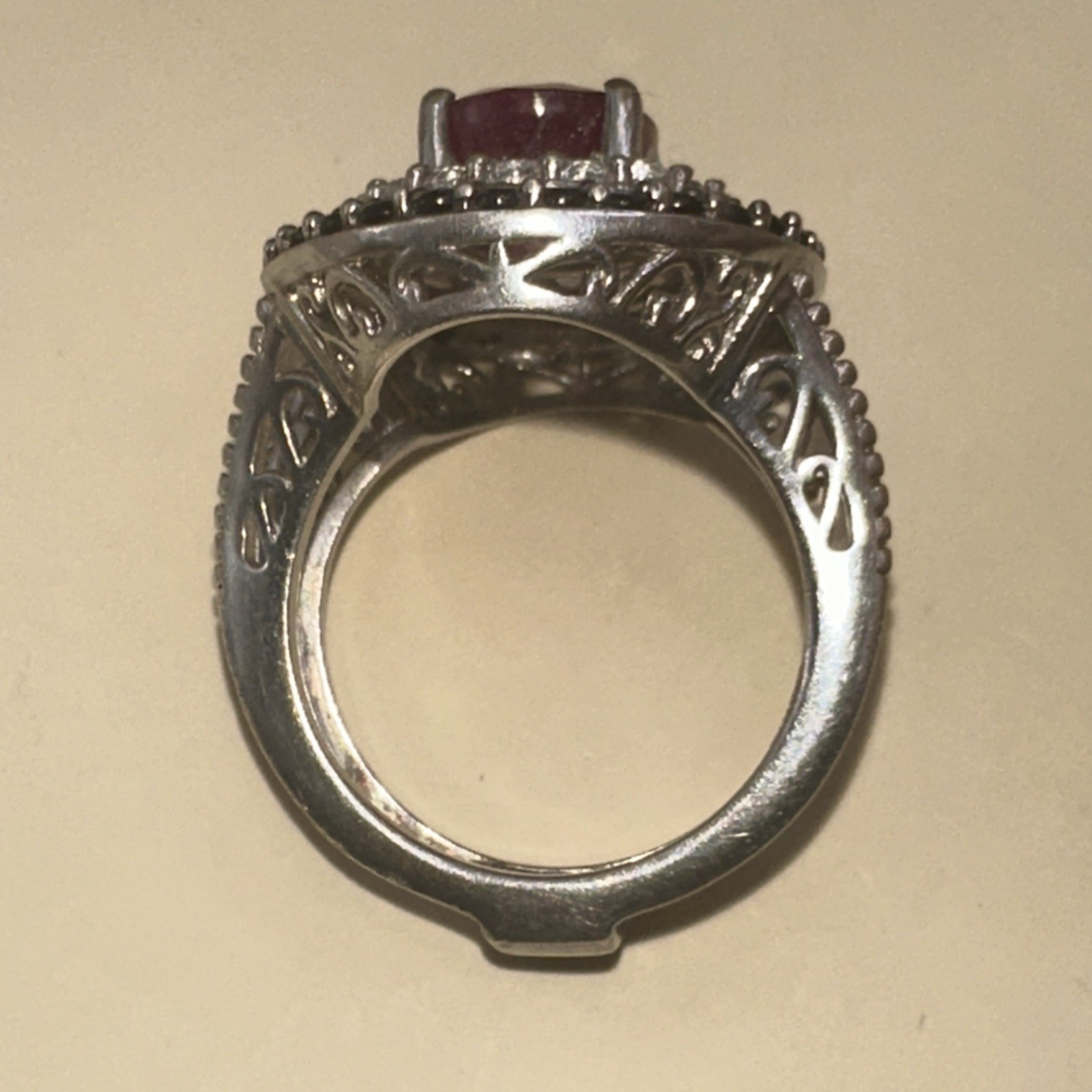 Assorted Gem Set Cluster Sterling Silver Statemen… - image 6