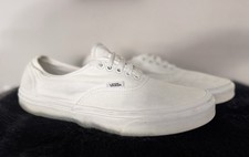 Sz 10 43 VANS Doheny White Lace Up Low Shoes Tie 10 Hole Skater Slip On Sneakers