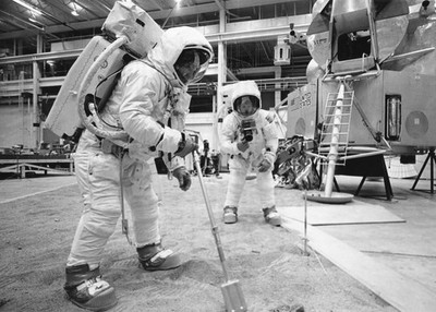 Apollo 11 astronauts training for the first launization mission in July 1969.