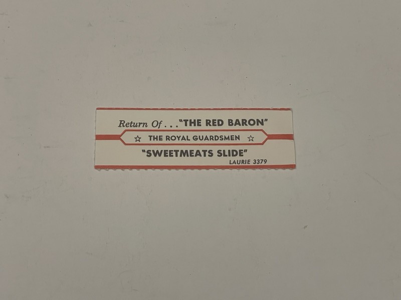 Jukebox Title Strip Royal Guardsmen Return Of The Red Baron Sweetmeats Slide