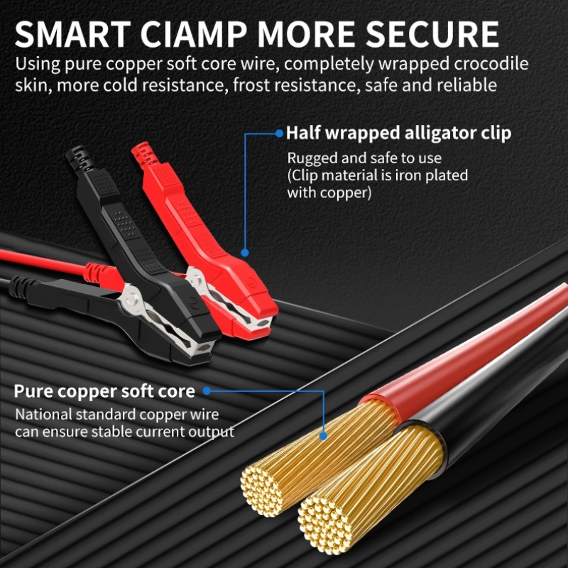 6V/12V 1.5A Smart Battery Charger for Car Motorcycle Lead-Acid Repair