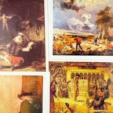 Lot 4 Vintage Baroque Art Prints 5x6 – Classical Painting Gallery Wall Decor