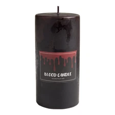 Black & Red Dripping Blood Pillar Candle – by World Market