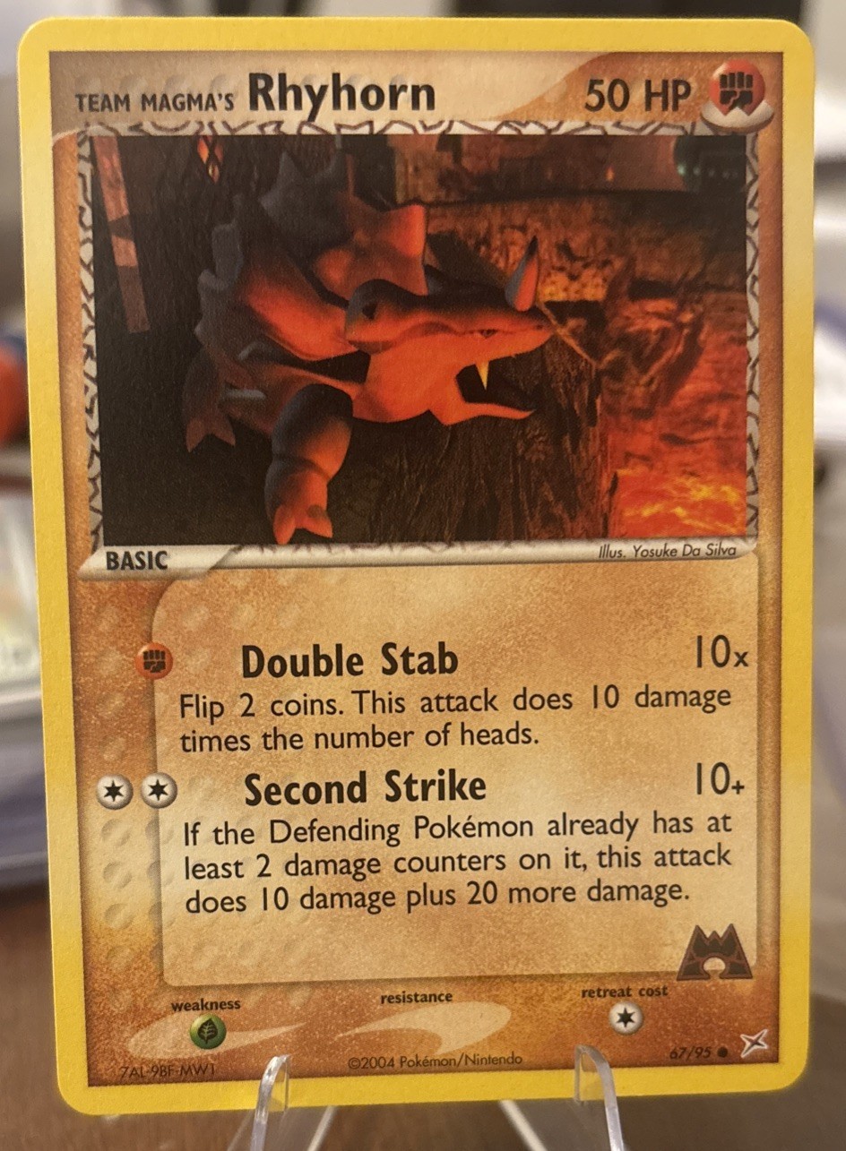 Team Magma's Rhyhorn 67/95 Team Magma vs Team Aqua Regular NM Pokemom TCG