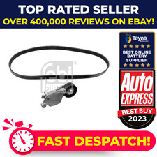 Drive Belt Kit fits CITROEN C4 PICASSO Mk1, Mk2 1.6D 2007 on 9HC(DV6C) Set Febi