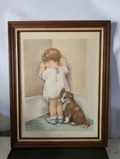 Bessie Pease Gutmann  ‘In Disgrace’ SIGNED Print Copy  14.5"×18.5" Total Sz (Ee)