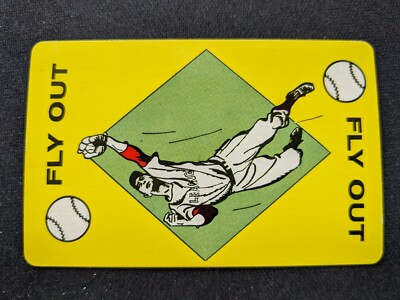 1957 Ed-U-Card Baseball Card Game # 15 Fly Out (EX)