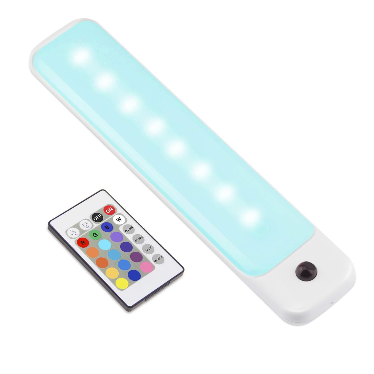 LED Color Light Bar with Battery Operated,Dimmable Night Lighting, Stick On L...