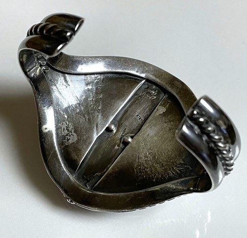Vintage Large Dry Creek Turquoise Sterling Silver Navajo Cuff Bracelet - Picture 6 of 6