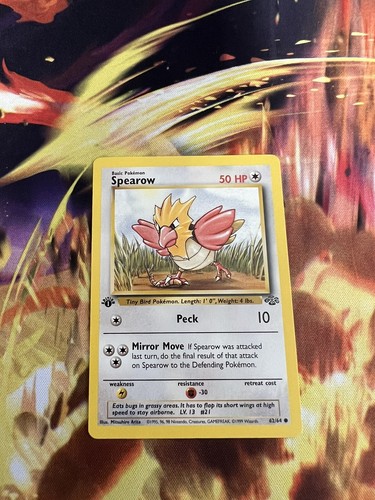 Spearow 1st Edition 62/64 Jungle Common Pokemon Vintage Card WOTC NM 1999 - Bild 3 von 4