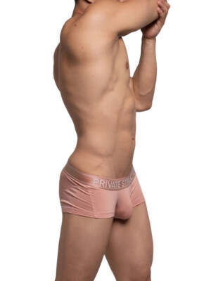 PRIVATE STRUCTURE Bamboo Boxer Sports Trunks Platinum Seamed Pouch Peach 4073 25