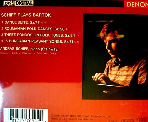 Andras Schiff - "Schiff Plays Bartok" - ( CD - Denon Record / Nippon Columbia ) - Picture 4 of 4