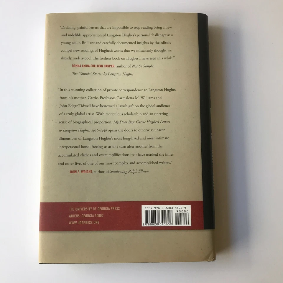 My Dear Boy: Carrie Hughes's Letters to Langston Hughes 1926 - 1938 Hardcover - Image 2 of 4