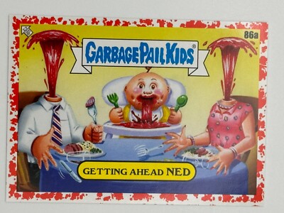 2021 Topps Garbage Pail Kids Food Fight #86a GETTING AHEAD NED Red Parallel /75