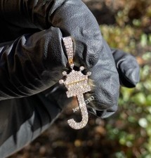 Certified Real Mine Diamond Men's Customized Initial J Letter Pendant 925 Silver