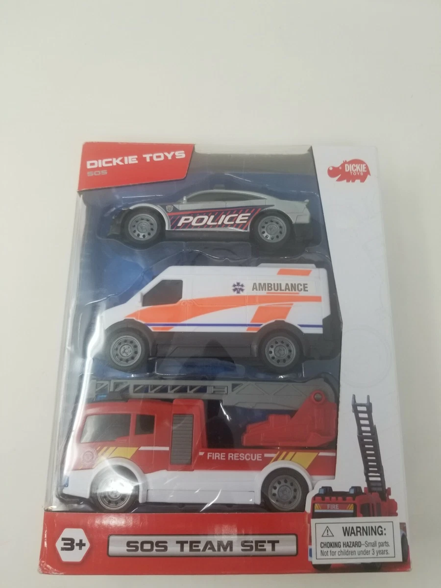 Dickie Toys SOS Team Set 3 Pièces - 3 Véhicules de Secours