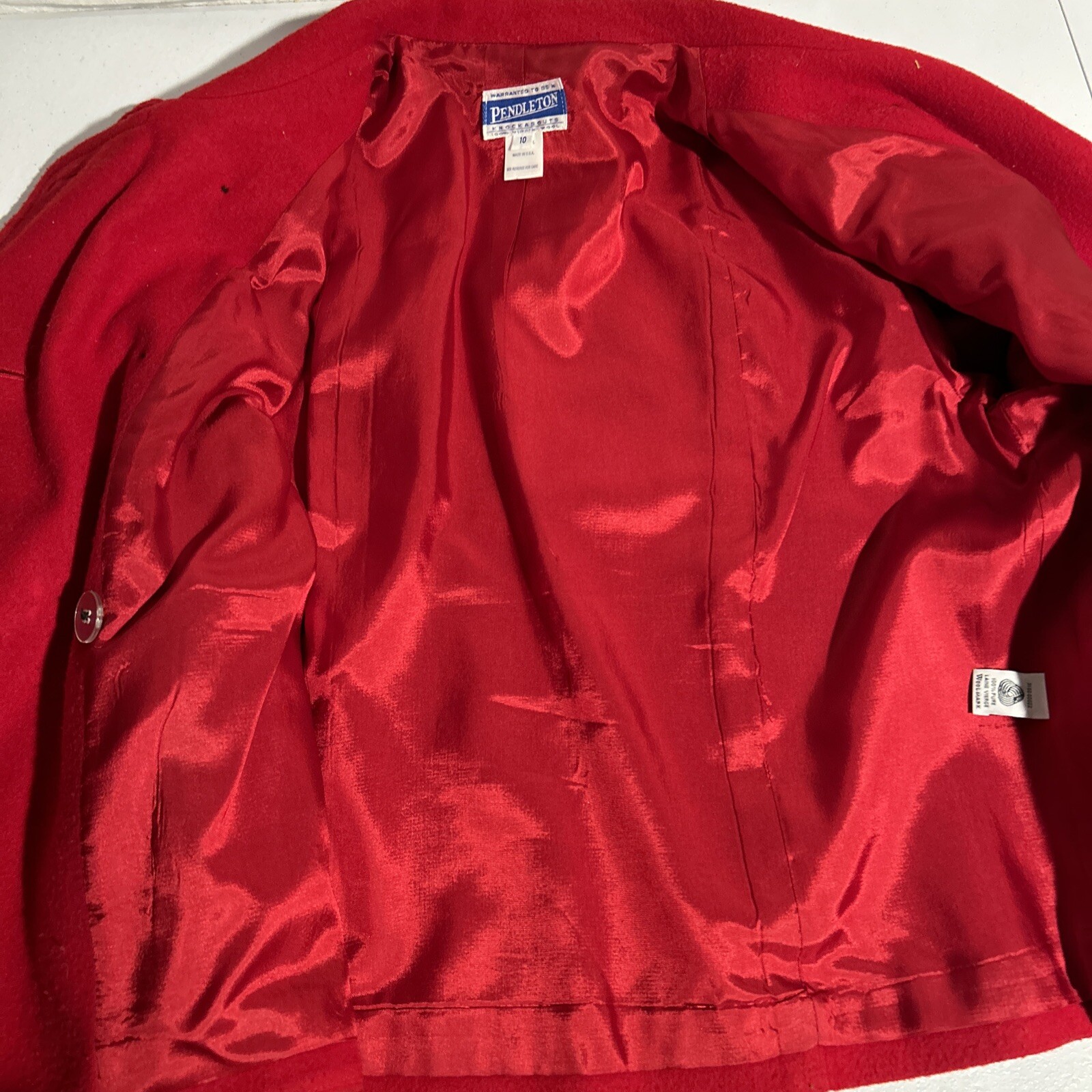 Pendleton knockout 100% virgin Wool women’s Red b… - image 10