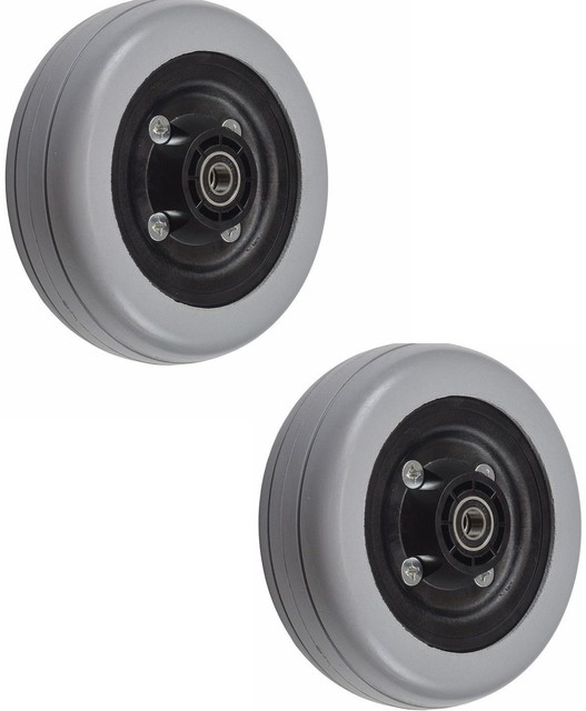 6"x 2" Caster Wheels for Invacare Power Wheelchair with 2Sided Forks