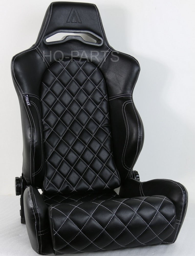 TOYOTACUP トヨタカップ the25th チェア 2 X TANAKA TAN PVC LEATHER RACING SEATS RECLINABLE + DIAMOND