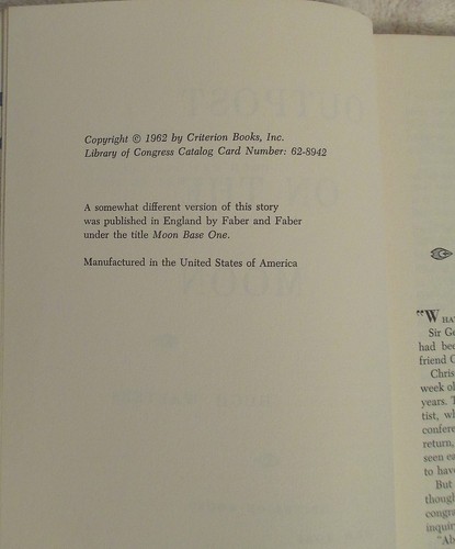 Outpost On The Moon has Dust Jacket by Hugh Walters Published by Criterion VG+ - Picture 5 of 7