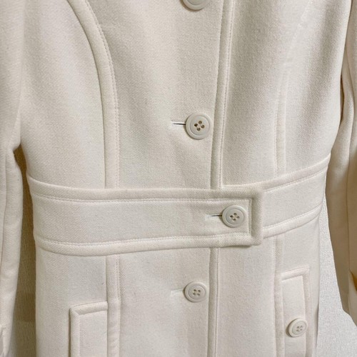 BURBERRY LONDON BLUE LABEL Wool Coat Off White Nova Check Womens Size 38/US:S - Picture 11 of 17