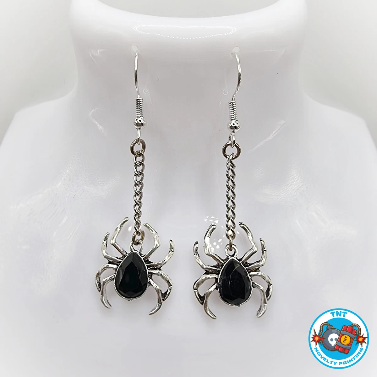 Black gem deals earrings