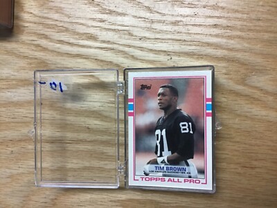 1989 Topps Football Tim Brown Los Angeles Raiders Rookie Card #265 Lot ...