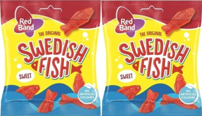 2x Schwedische Fische Die Original Süßigkeiten 100g Ohne Künstliche Farbstoffe