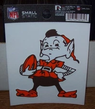 CLEVELAND BROWNS LOGO 3X4 SMALL STATIC DECAL RICO INDUSTRIES