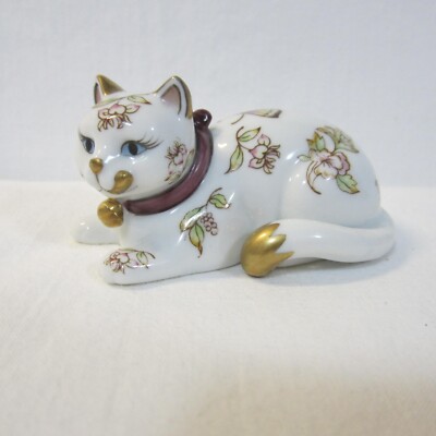 Franklin Mint Curio Cabinet Cat Figurines Lot of 13 in Porcelain