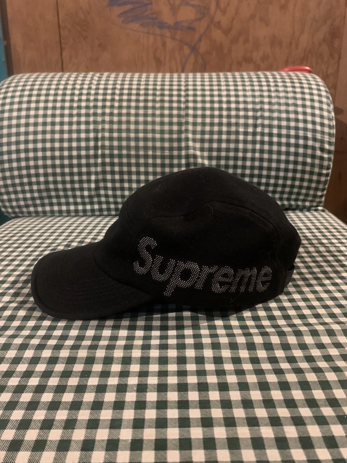 Casquette de camp Supreme Jacquard Pique noire