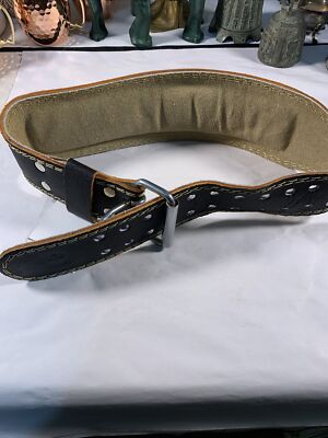 Harbinger 4  Padded Leather Contoured Gym Power Weight Lifting Belt NEW