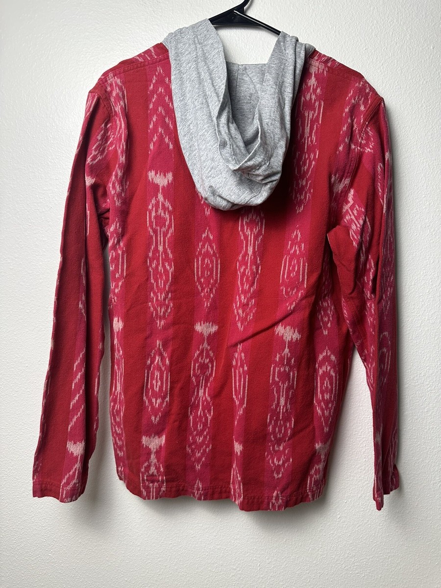 Supreme Hooded Andes Shirt Rare Hoodie Size Medium Red White Gray 
