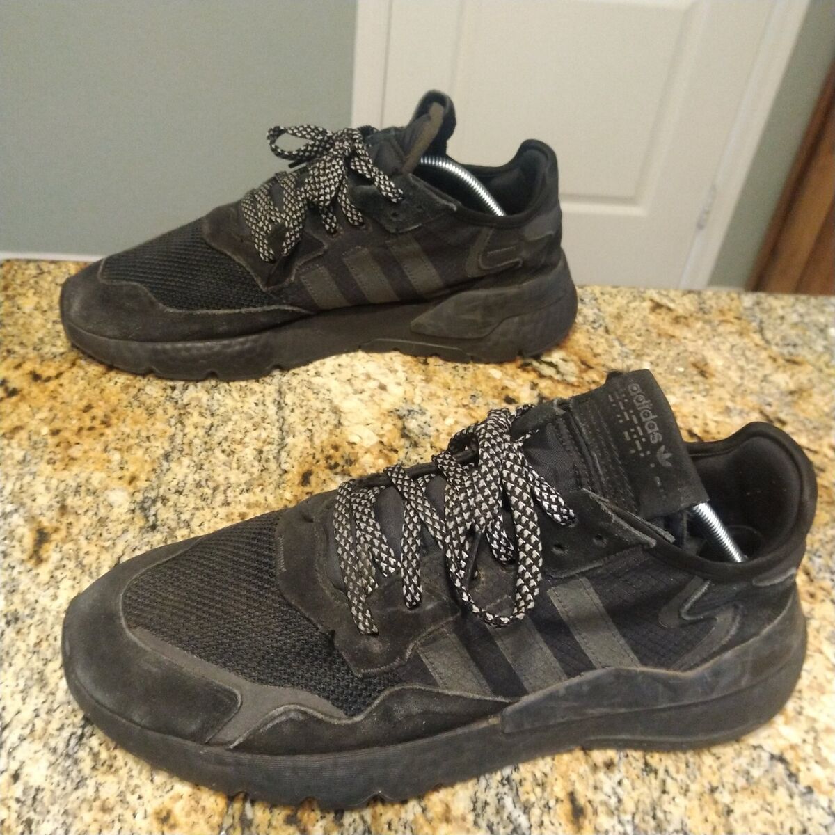 Adidas Nite Jogger Mens 11 shoes Black Reflective atlethic Adidas Nite Jogger Mens 11 shoes Black Reflective atlethic