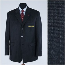 Mens Dark Grey Sport Coat 44R US Size INDIFORM Wool Blazer Jacket