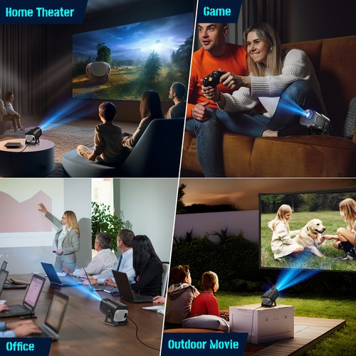 12000 Lumen LED Projector 4K 1080p Mini Home Theater WiFi Bluetooth Android Game - Picture 14 of 14