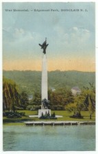 Cartolina Monclair NJ War Memorial Edgemont Park anni '30 New Jersey