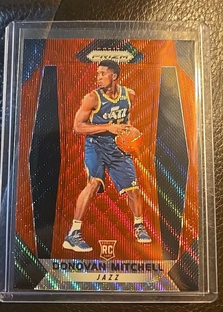 Donovan Mitchell 2017-18 Panini Prizm Ruby Wave Prizm Rookie RC #117 Utah Jazz