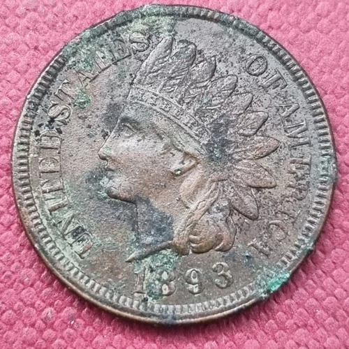 1893 Indian Head Cent 1c High Grade AU Details #25424
