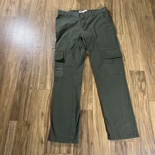 Levis Cargo 16H Husky 32x31 Boys Utility Pants Dark Wash Loose Relaxed Green
