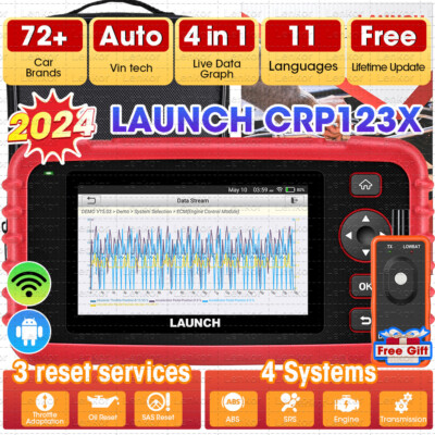 LAUNCH CRP123X Car OBD2 Scanner Code Reader Check Engine ABS SRS Diagnostic Tool